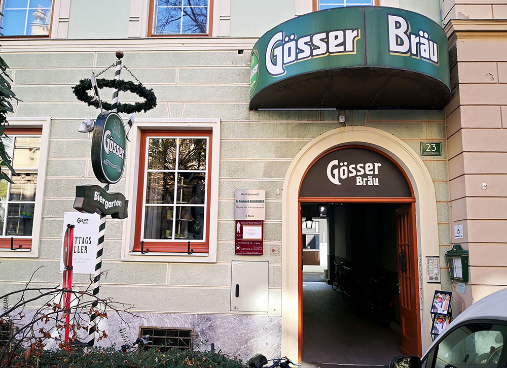 Gösser Bräu Graz - Eingang Kaiserfeldgasse